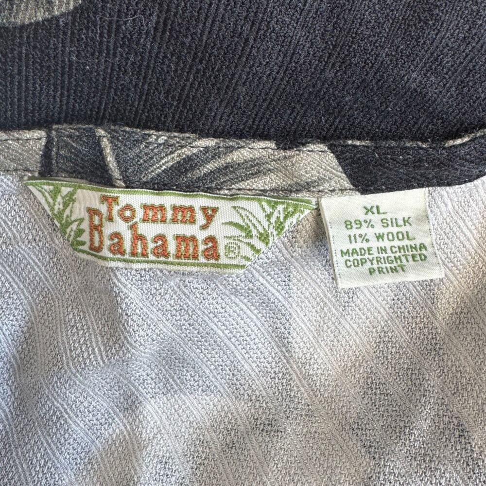 Tommy Bahama Silk Wool Tropical Floral Wrap Sarong Skirt XL Hawaiian Black Luau - Picture 5 of 9